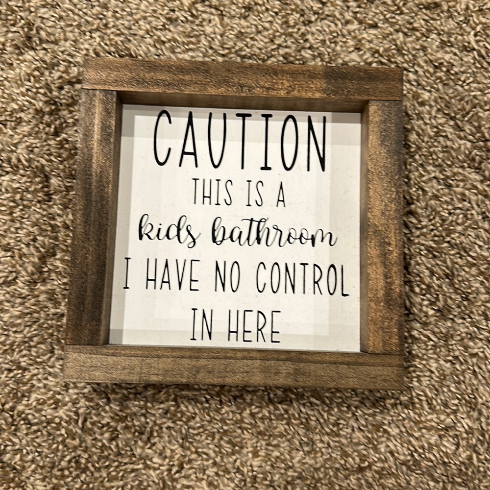 Caution this is a kids bathroom shelf decor